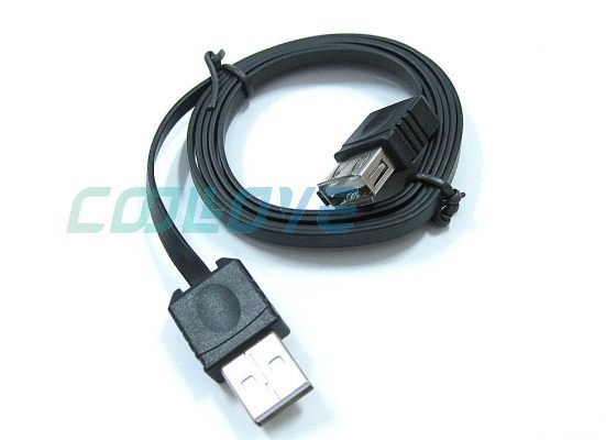 小白的生活工場*FJ (US2011) USB2.0 延長線(扁線) A公對A母 1M(黑)*