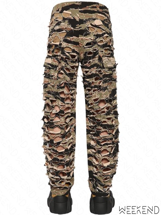 WEEKEND】 VETEMENTS Military Camo 迷彩破壞休閒長褲18秋冬| Yahoo