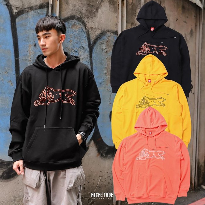 ICE CREAM BBC STANDARD HOODIE 黑 黃 珊瑚橘 飛狗 填色遊戲【431-6304-BK】