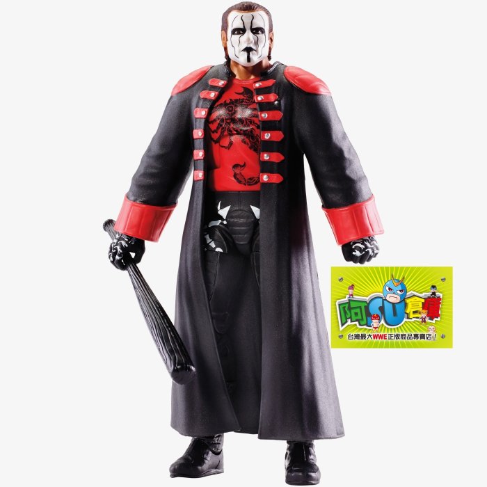 ☆阿Su倉庫☆WWE摔角 Sting Elite 39 Figure 傳奇巨星蠍王史汀最新款人偶公仔附大衣 熱賣特價中