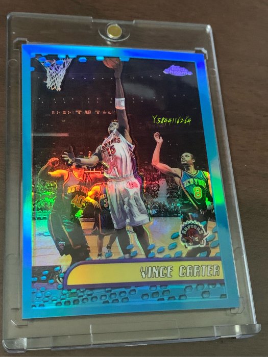 2001 Topps Chrome Refractor Vince Carter 金屬平行亮面