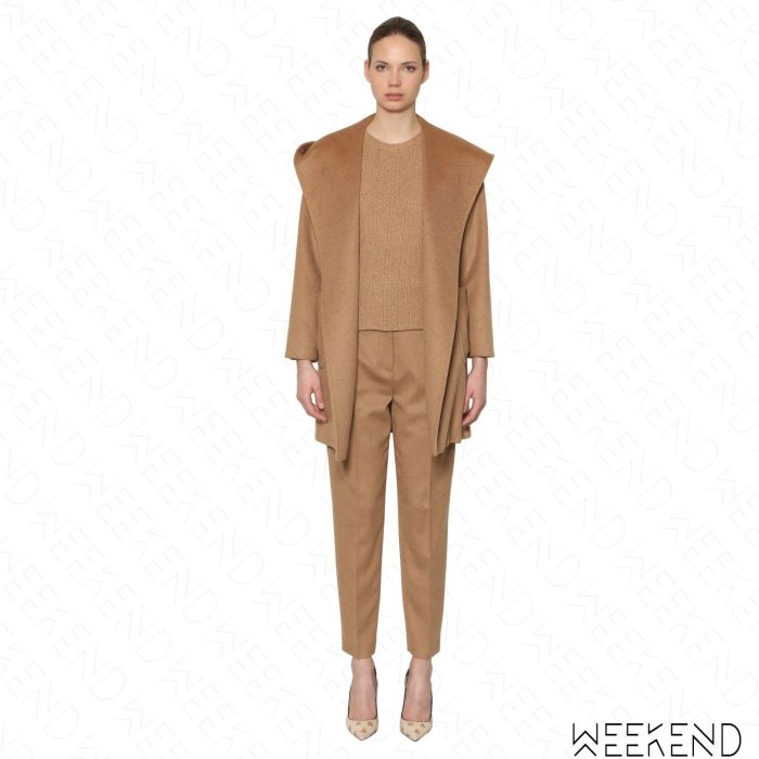 【WEEKEND】 MAX MARA Rialto 連帽 駝絨 外套 大衣 駝色