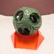 【競標網】漂亮天然雲南袖玉三層婁空雕刻球55mm(贈座)(回饋價便宜賣)限量10組(賣完恢復原價400元)