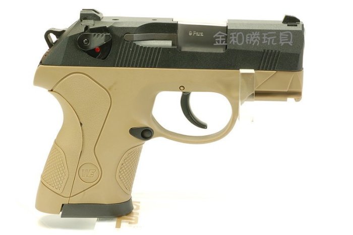 JHS（（金和勝 生存遊戲專賣））沙色 鬥牛犬 PX4C 瓦斯手槍 4392