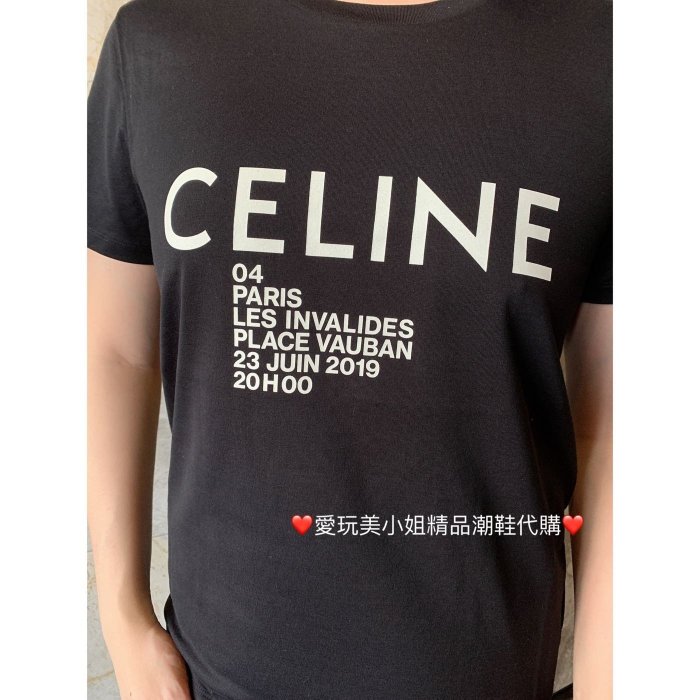 Celine 標語 男款短TEE  基本百搭款❤️