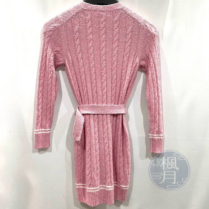 BRAND楓月 CHANEL 香奈兒  P72176 粉色 針織麻花洋裝 外套 長袖 精品女裝 #34