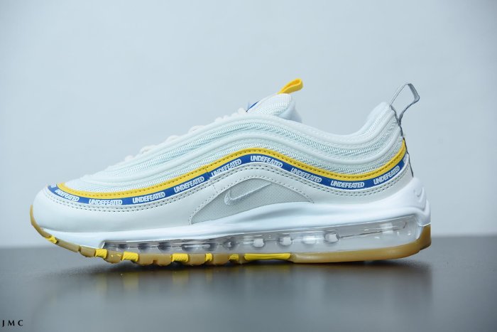 NIKE AIR MAX 97 X UNDEFEATED 氣墊 白黃藍 運動慢跑鞋 男女鞋 DC4830-100