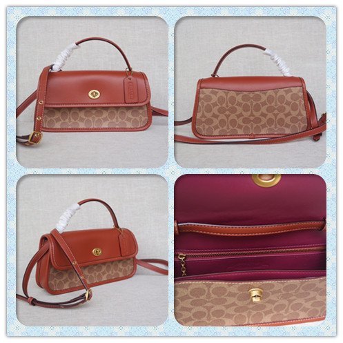 DanDan代購 美國正品 COACH M1980_143 新款 女士單肩斜跨手提包 超美信封小挎包 附購證