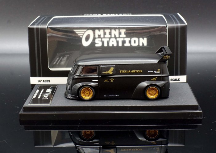 【MASH】現貨特價  Mini Station 1/64 VW T1 RWB Stella Artois