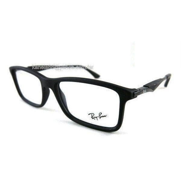 #嚴選眼鏡 Ray.Ban 雷朋 霧黑色膠框 細框 RB7023 2077 彈簧鏡腳