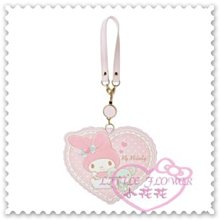 ♥小花花日本精品♥Hello Kitty 美樂蒂Melody皮革車票套證件套心形點點坐姿小熊附拉繩 58887103