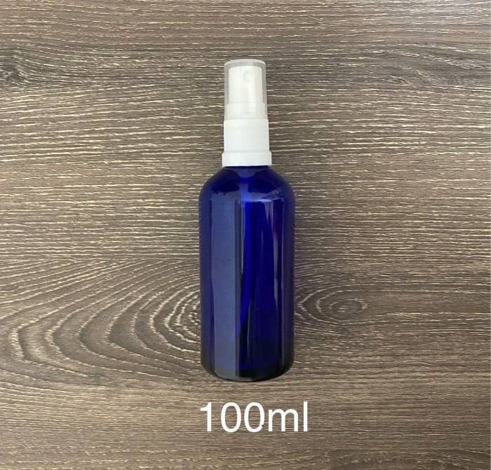 【現貨】臺灣製??藍色玻璃瓶 噴霧瓶 100ml 酒精噴瓶 精油瓶 避光款藍色玻璃瓶 酒精瓶 適用75%酒精-可分裝酒精/次氯酸水/精油乾洗手液