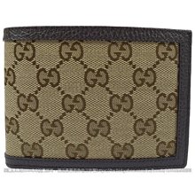 【茱麗葉精品】全新精品 GUCCI 278596 經典雙G緹花布皮飾邊雙折中短夾.駝/深咖邊 預購無現貨