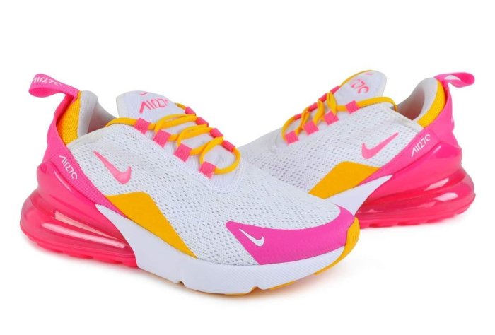 =CodE= NIKE W AIR MAX 270 針織透氣網無縫線慢跑鞋(白桃紅黃) CI1963-166 氣墊 女