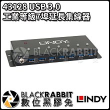 數位黑膠兔【 LINDY 林帝 43128 USB 3.0 工業等級7埠延長集線器 】