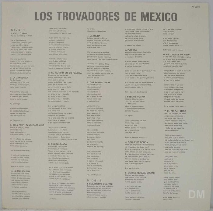 黑膠唱片 Los Trovadores De Mexico ‎– Los Trovadores De Mexico