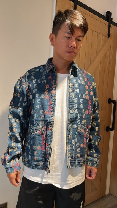 xsPC XPC 22SS SUPREME GRADIENT JACQUARD DENIM WORK JACKET 滿版牛仔 ...