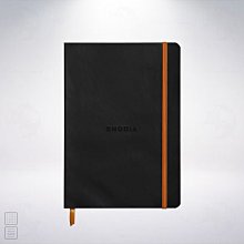 法國 RHODIA Rhodiarama A5 軟皮筆記本: 黑色/Black