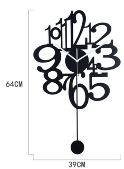 歐美進口 藝術時尚鐘擺時鐘 典雅抽象數字掛鐘擺鐘 牆上時鐘牆面北歐風格搖擺掛鐘牆鐘餐廳居家時鐘牆面裝飾鐘