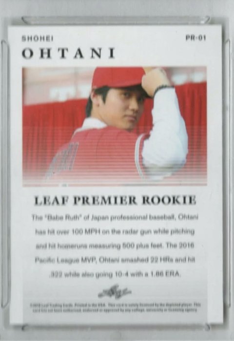 2018 Leaf Premier ROOKIE 大谷翔平-