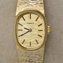 《寶萊精品》Tissot 天梭金黃橢圓型手動女子錶