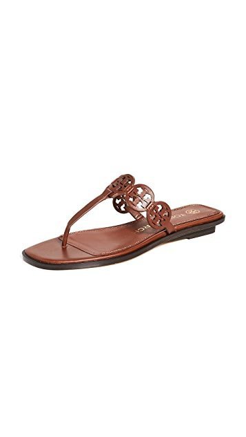 【全新正貨私家珍藏】TORY BURCH Tiny Miller Thong Sandal 牛皮logo拖鞋