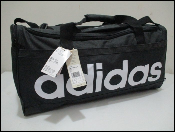 【喬治城】ADIDAS LINEAR DUFFEL M 旅行袋 手提側背包 黑色 正品公司貨 HT4743