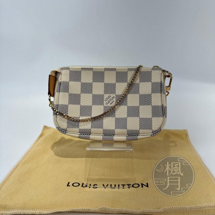 LOUIS VUITTON 路易威登 N58010 白棋盤麻將包  精品包包  時尚百搭 肩背包 精品 包包