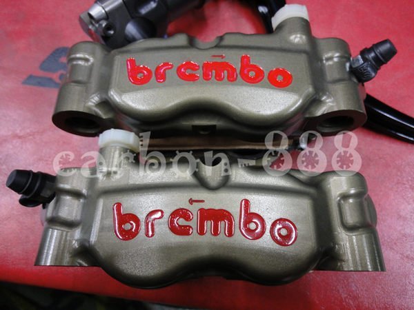 【carbon_888】Brembo MotoGP 廠隊版CNC 3D全切削 一體無叉銷輻射卡鉗 鈦合金活塞34/38mm 鎖距108mm