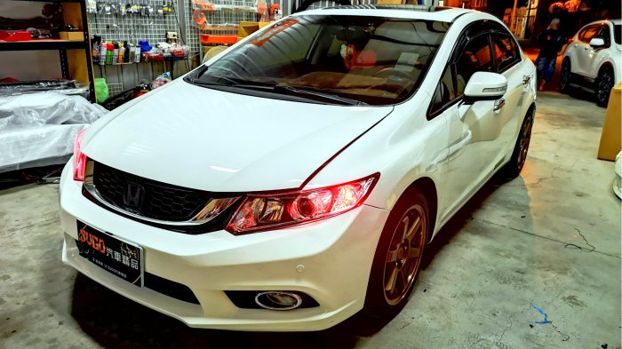 SUGO汽車精品 本田 HONDA CIVIC 9/9.5代/喜美九代 前魚眼超高亮版LED紅色小燈