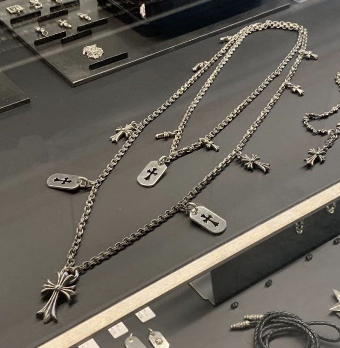 《當肯二手名品》CHROME HEARTS 超稀有 十字架 軍牌 項鍊  ㊣