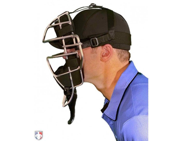 美國進口 WILSON MLB 4" UMPIRE THROAT GUARD 主審裁判四吋面罩護喉黑白款