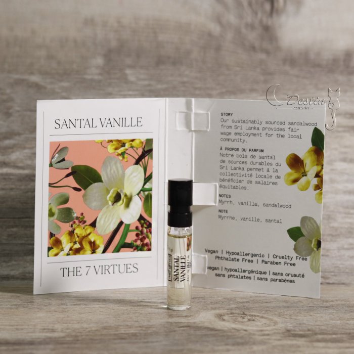 The 7 Virtues SANTAL VANILLE 中性淡香精 1.7ml 可噴式 試管香水 全新