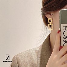 LC 31010 S925銀針金屬拉絲耳環簡約冷淡風歐美耳環高級感耳墜氣質誇張耳飾