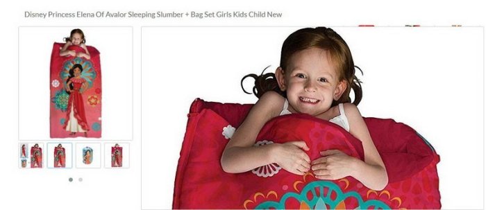 出口美國Elena Of Avalor艾蓮娜公主紅色睡袋+收納袋組(3歲以上適用)官網同步現貨供應…