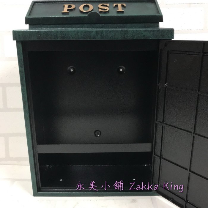 藍白色海星信箱 免運費 復古刷綠 海洋風格信箱 POST鑄鋁信箱 信件箱意見箱 加強塗裝型 A4紙類雜誌可放(永美)