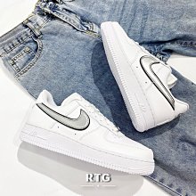 【RTG】NIKE W AIR FORCE 1 WHITE METALLIC 白色 銀勾 滾邊 女 DD1523-100