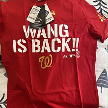 全新王建民WANG 40 國民隊 Nationals WANG IS BACK GOGOSPORTS Size S T恤