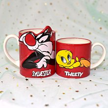 Tweety 崔弟 傻大貓 陶瓷馬克杯 對杯 日本正版