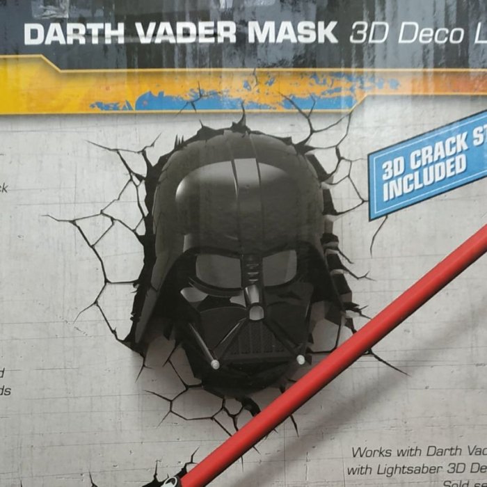 Star wars 黑武士 Darth Vader  穿牆壁燈 3D light FX