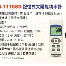 TECPEL 泰菱 》SPM-1116SD 記錄式太陽能功率計 含稅 刷卡