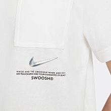 南◇2021 3月 NIKE NSW SWOOSH TEE 白色 CZ8912-100 黑色 銀勾 標語 短版 口袋短T