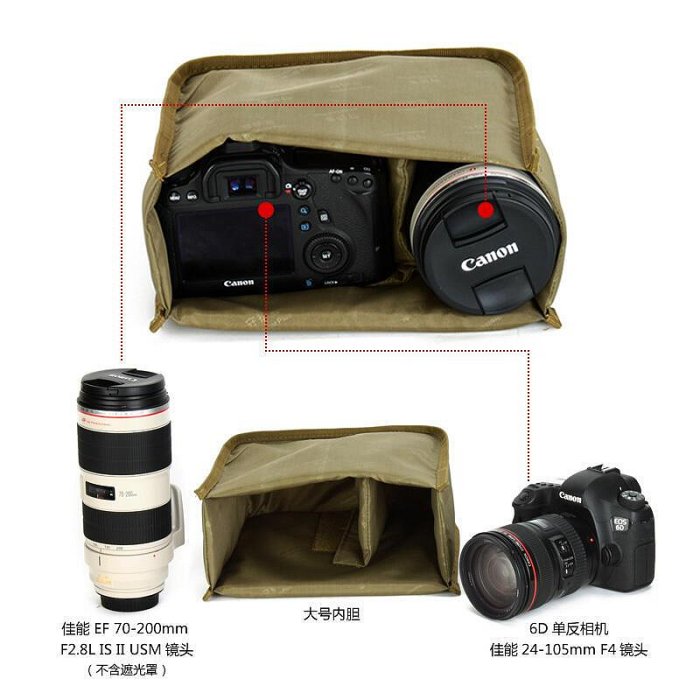 登山包 迷彩包 背包 相機內膽包單反相機包佳能尼康攝影保護套防水微單防震內膽包