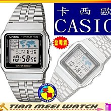 【台灣CASIO原廠公司貨】【天美鐘錶店家直營】【下殺↘超低價】CASIO A500WA-1 世界時間復古風錶款