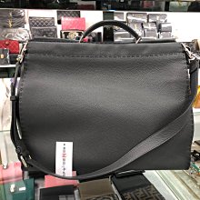 ㊣東區正精品㊣FENDI 7VA354 PEEKABOO 大象灰色全皮躲貓貓手提包肩背包斜背包兩用包大款 RZ0909