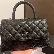 Chanel A92990 Coco handle so black 限定黑釦黑鍊款 24 cm