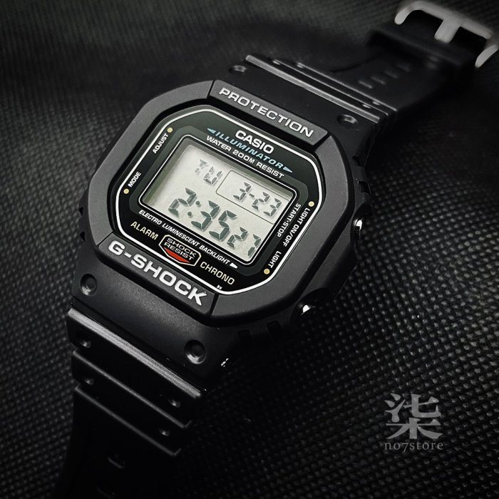 【柒號本舖】CASIO卡西歐G-SHOCK鬧鈴電子錶-黑 / DW-5600E-1V DW-5600-1 (台灣公司貨)
