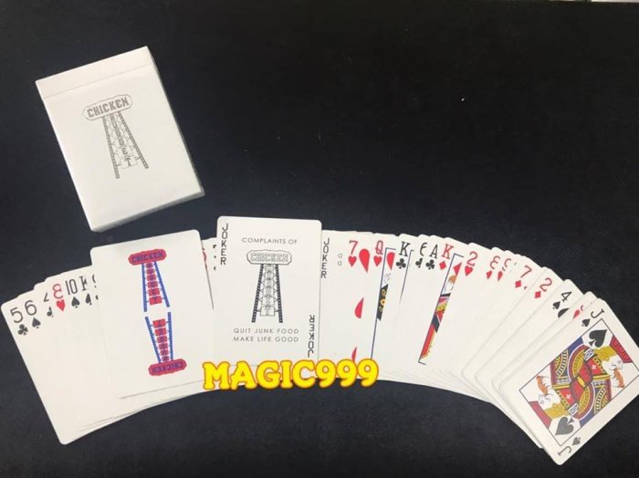 [MAGIC 999] 魔術道具 牌類商品 近距離 Chicken Nugget 雞塊牌 撲克牌~白色