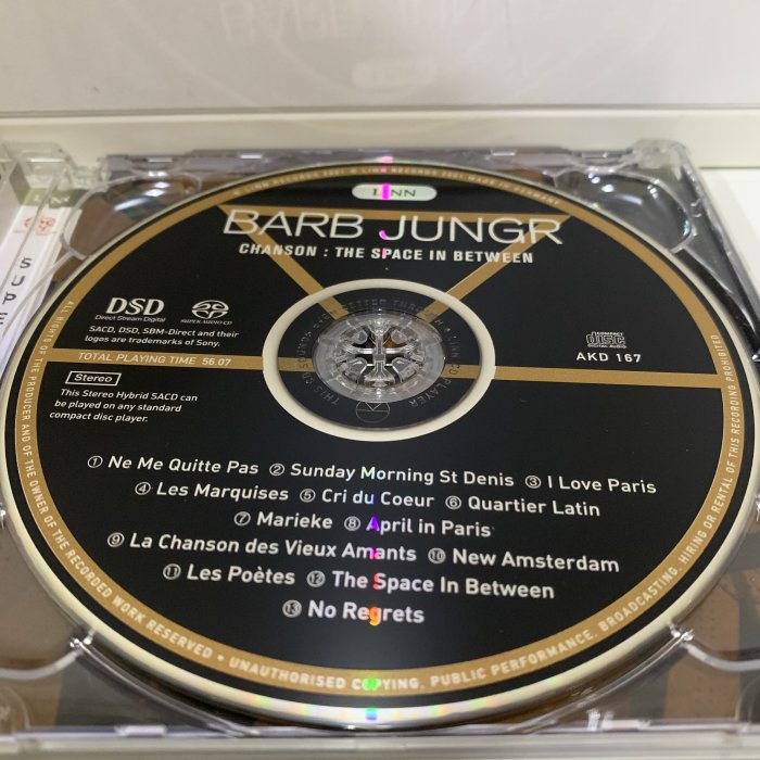 【超音樂】CD/SACD/Barb Jungr / Chanson - The Space in Between