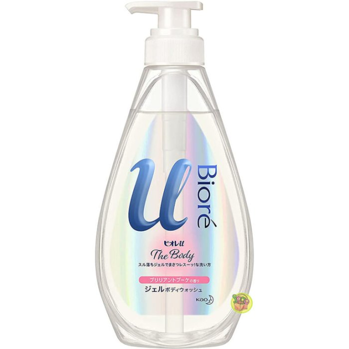 【JPGO】日本製 花王 蜜妮 Biore u The Body 凝膠型沐浴露 480ml~皂香#208花香#239